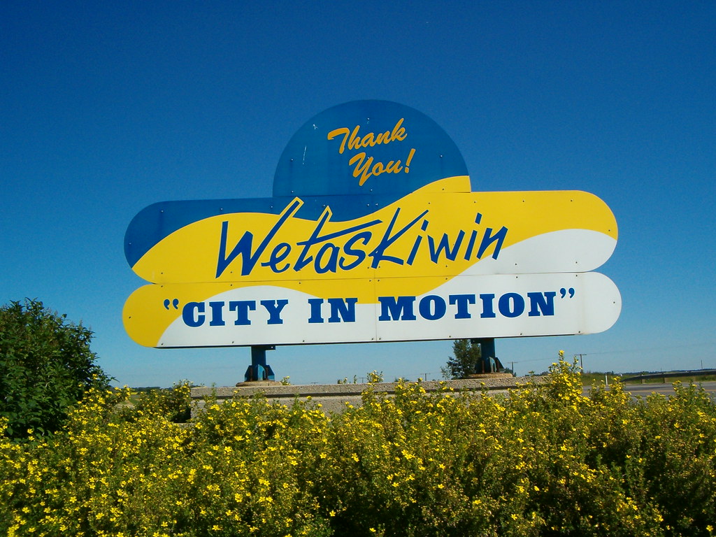 City of Wetaskiwin Weclome Sign